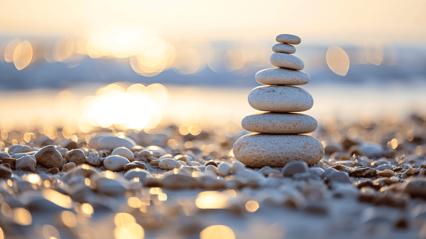 Guided Meditation to Lower Blood Pressure Naturally. Rocks stacked on top of each other.