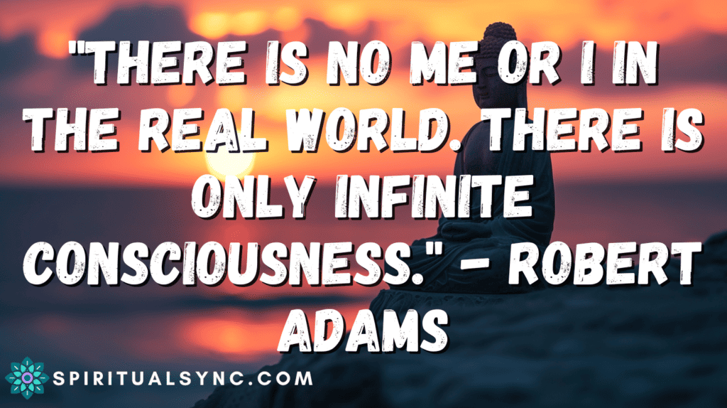 Robert Adams spiritual quote with the ocean behind it.