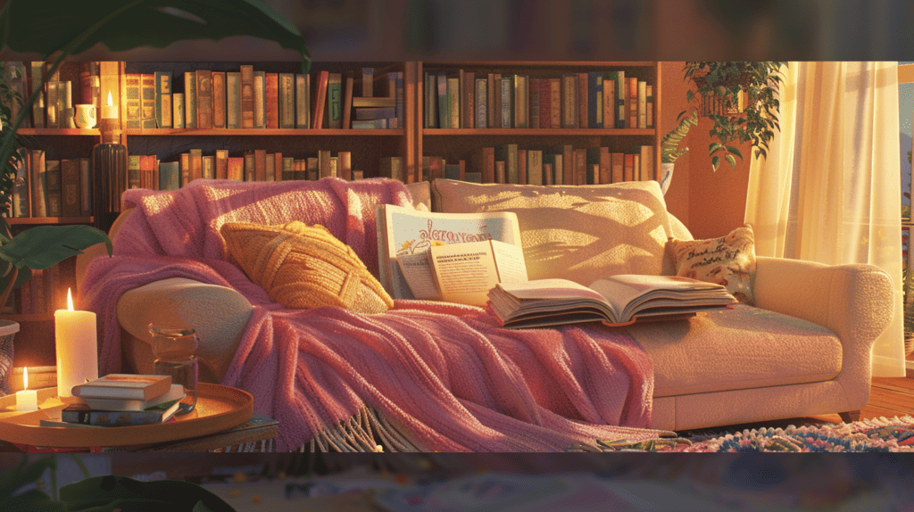 Magical journal on a couch.